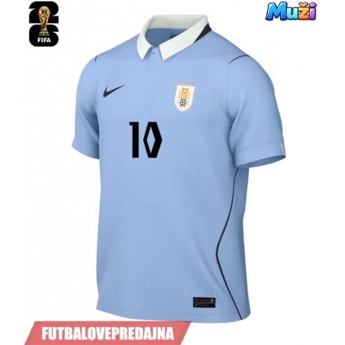 Lacne Muži Futbalové dres Uruguaj Giorgian de Arrascaeta #10 MS 2026 Krátky Rukáv - Domáci